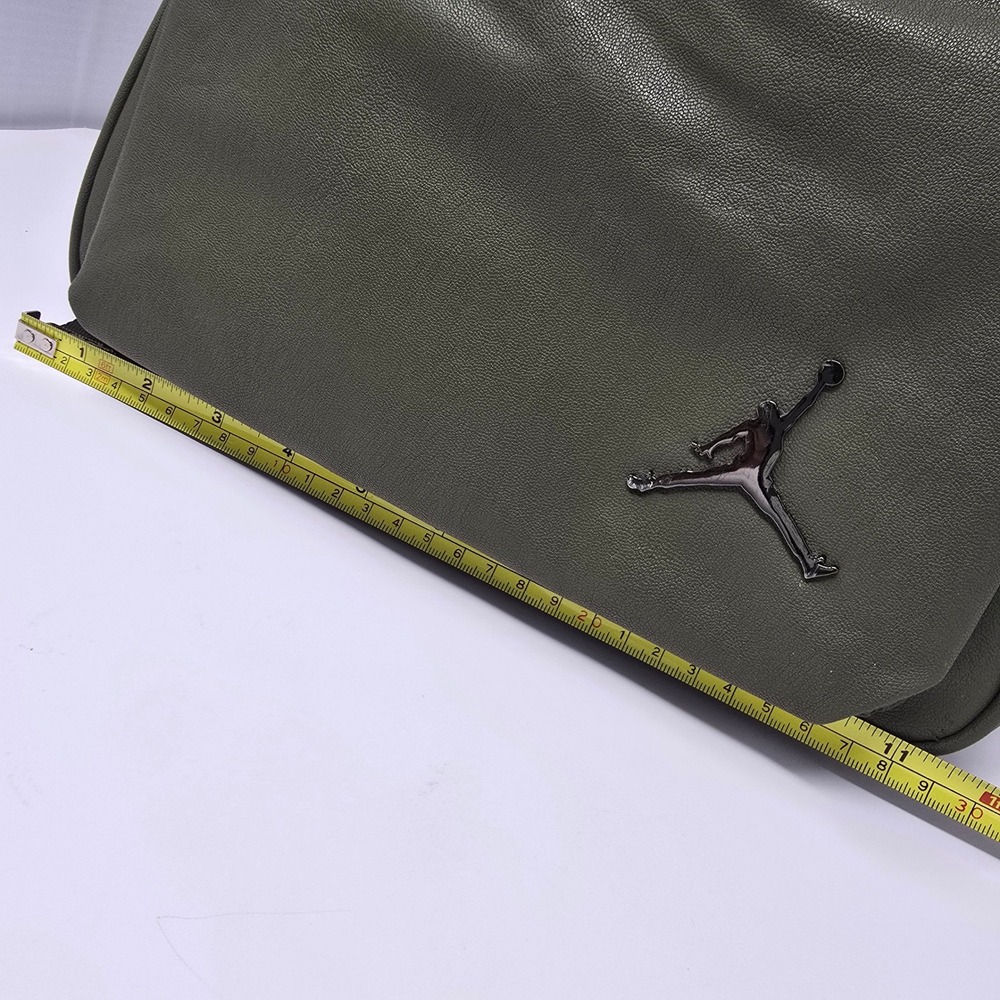 Jordan Regal Air Backpack 16" Olive Green Faux Leather Jumpman Logo Unisex Bag - Picture 7 of 16